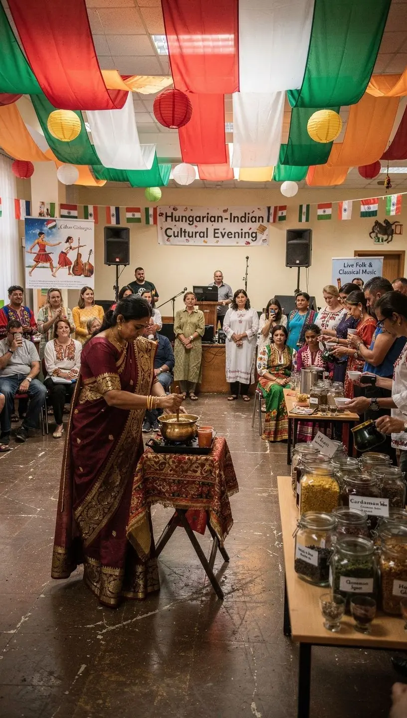 Színes fűszerek, köztük kardamom és fahéj, szétszórva egy fehér asztalon.